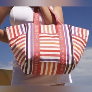 Victoria's Secret Multicolor Striped Tote Bag